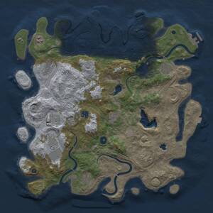 Thumbnail Rust Map: Procedural Map, Size: 4250, Seed: 111410413, 17 Monuments