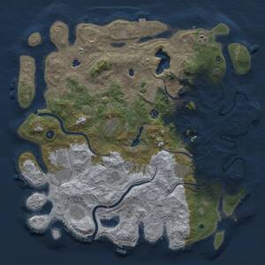 Thumbnail Rust Map: Procedural Map, Size: 4500, Seed: 583271806, 17 Monuments