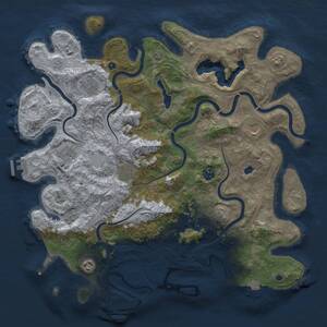 Thumbnail Rust Map: Procedural Map, Size: 4250, Seed: 645915979, 14 Monuments