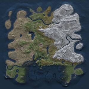 Thumbnail Rust Map: Procedural Map, Size: 4250, Seed: 192803, 16 Monuments