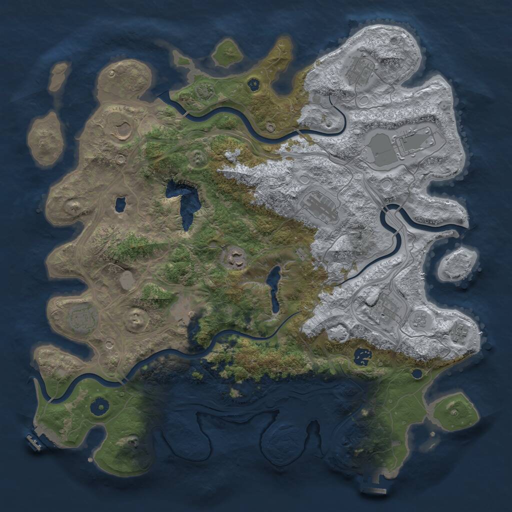 Rust Map: Procedural Map, Size: 4250, Seed: 192803, 16 Monuments