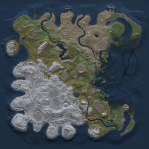 Thumbnail Rust Map: Procedural Map, Size: 4250, Seed: 47684189, 16 Monuments