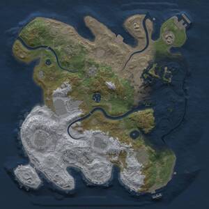 Thumbnail Rust Map: Procedural Map, Size: 3500, Seed: 563405351, 15 Monuments