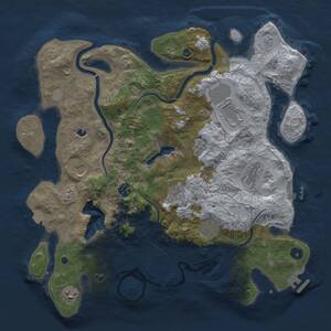 Thumbnail Rust Map: Procedural Map, Size: 4000, Seed: 964545090, 14 Monuments