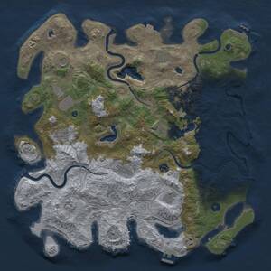Thumbnail Rust Map: Procedural Map, Size: 4500, Seed: 1803841278, 17 Monuments