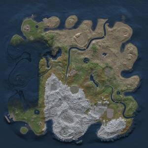 Thumbnail Rust Map: Procedural Map, Size: 4000, Seed: 2469921, 16 Monuments