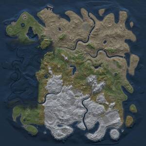 Thumbnail Rust Map: Procedural Map, Size: 5000, Seed: 420831348, 16 Monuments