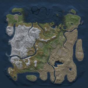Thumbnail Rust Map: Procedural Map, Size: 4250, Seed: 2857656, 16 Monuments