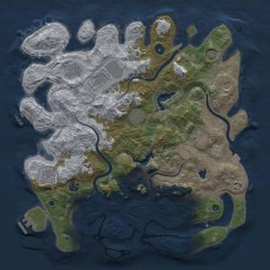 Thumbnail Rust Map: Procedural Map, Size: 4000, Seed: 785256289, 15 Monuments