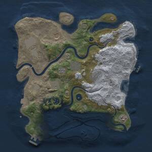 Thumbnail Rust Map: Procedural Map, Size: 3500, Seed: 252535622, 14 Monuments