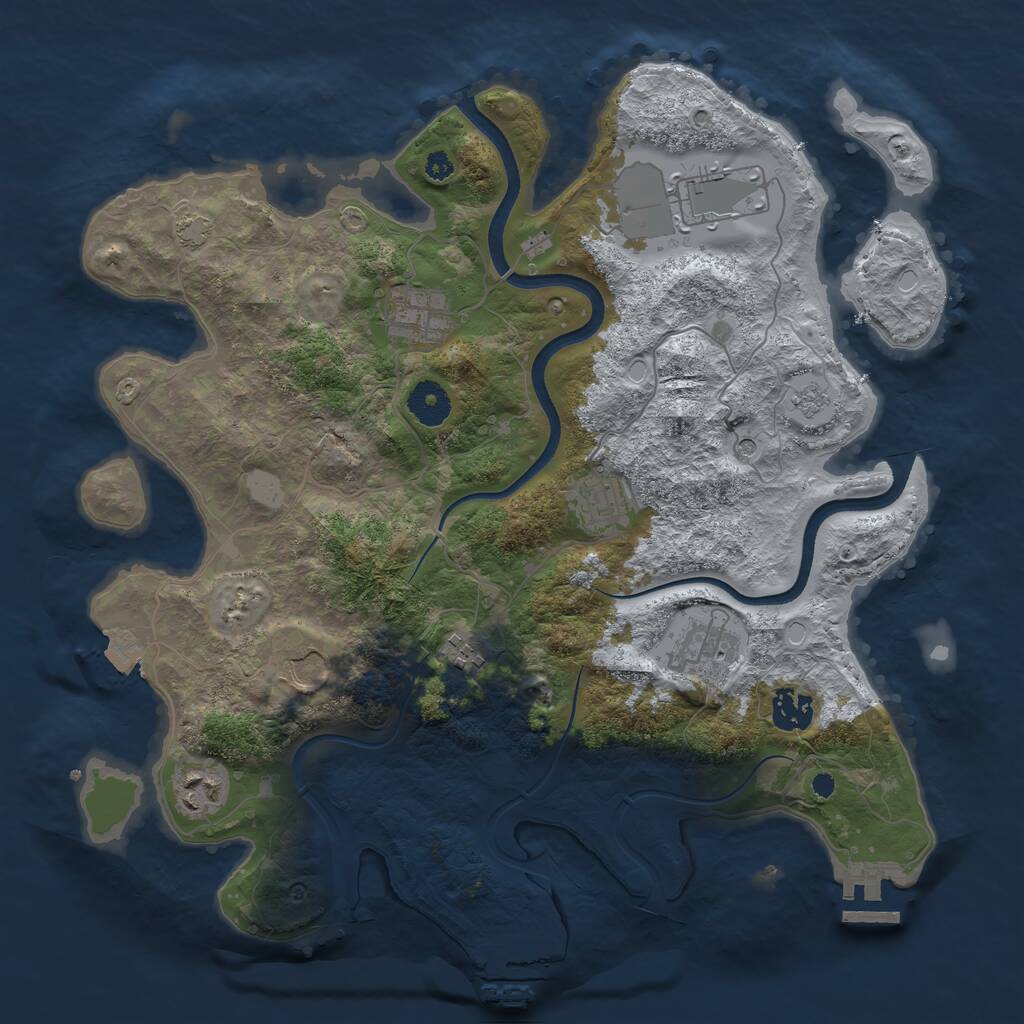 Rust Map: Procedural Map, Size: 3600, Seed: 2026, 14 Monuments