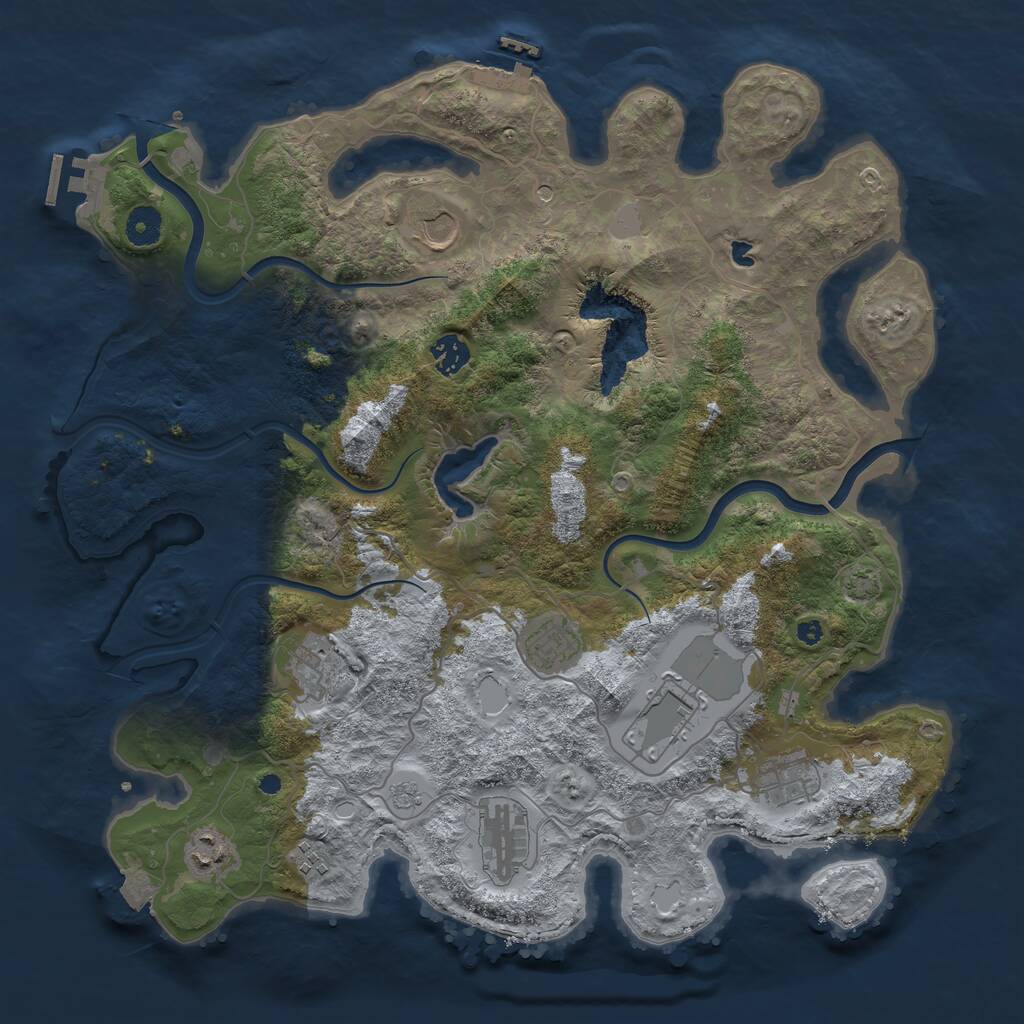 Rust Map: Procedural Map, Size: 4000, Seed: 859488972, 15 Monuments