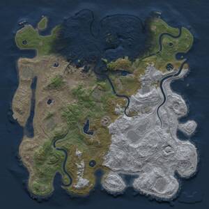 Thumbnail Rust Map: Procedural Map, Size: 4500, Seed: 2026010202, 16 Monuments