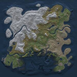 Thumbnail Rust Map: Procedural Map, Size: 4500, Seed: 170706037, 16 Monuments