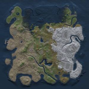 Thumbnail Rust Map: Procedural Map, Size: 4250, Seed: 509584107, 16 Monuments