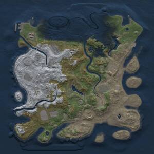 Thumbnail Rust Map: Procedural Map, Size: 4000, Seed: 63417, 15 Monuments