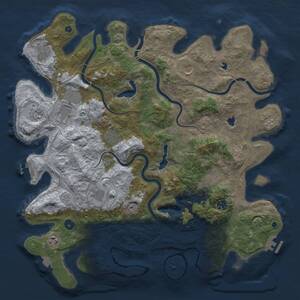 Thumbnail Rust Map: Procedural Map, Size: 4500, Seed: 697102589, 16 Monuments