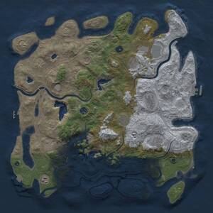 Thumbnail Rust Map: Procedural Map, Size: 4500, Seed: 117055553, 17 Monuments