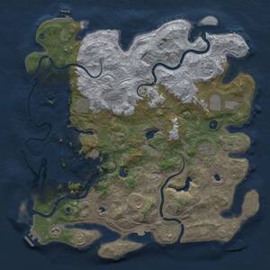 Thumbnail Rust Map: Procedural Map, Size: 4500, Seed: 1013652970, 16 Monuments