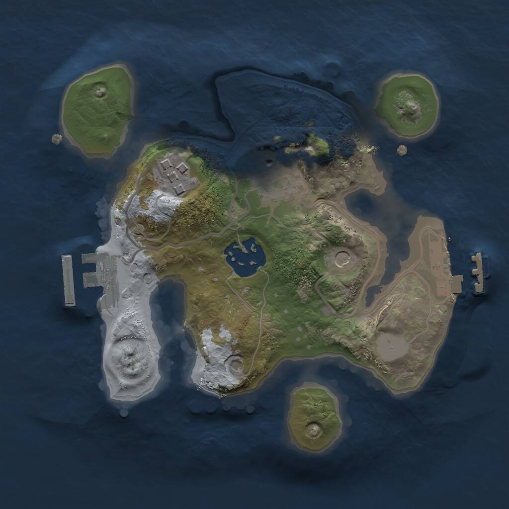 Rust Map: Procedural Map, Size: 2000, Seed: 82225, 7 Monuments