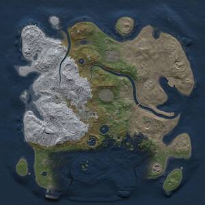 Thumbnail Rust Map: Procedural Map, Size: 3500, Seed: 1614582794, 14 Monuments