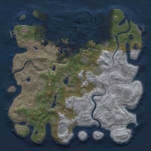 Thumbnail Rust Map: Procedural Map, Size: 4500, Seed: 12016329, 17 Monuments