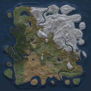 Thumbnail Rust Map: Procedural Map, Size: 4500, Seed: 1619591301, 19 Monuments