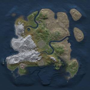 Thumbnail Rust Map: Procedural Map, Size: 3000, Seed: 886972920, 11 Monuments