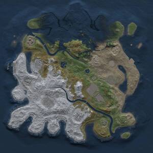 Thumbnail Rust Map: Procedural Map, Size: 3500, Seed: 670385420, 14 Monuments