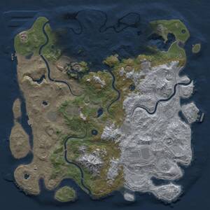 Thumbnail Rust Map: Procedural Map, Size: 5000, Seed: 1535470033, 17 Monuments
