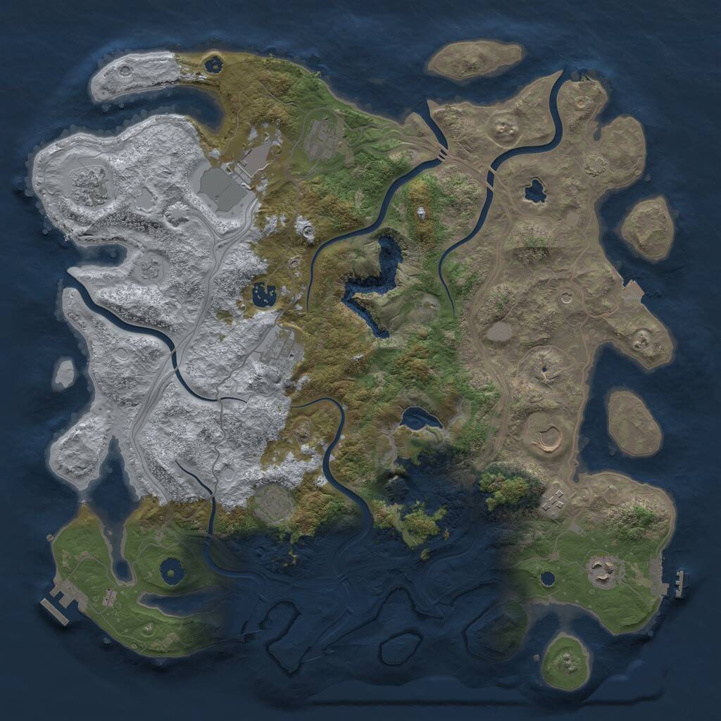 Rust Map: Procedural Map, Size: 4250, Seed: 2138289029, 15 Monuments