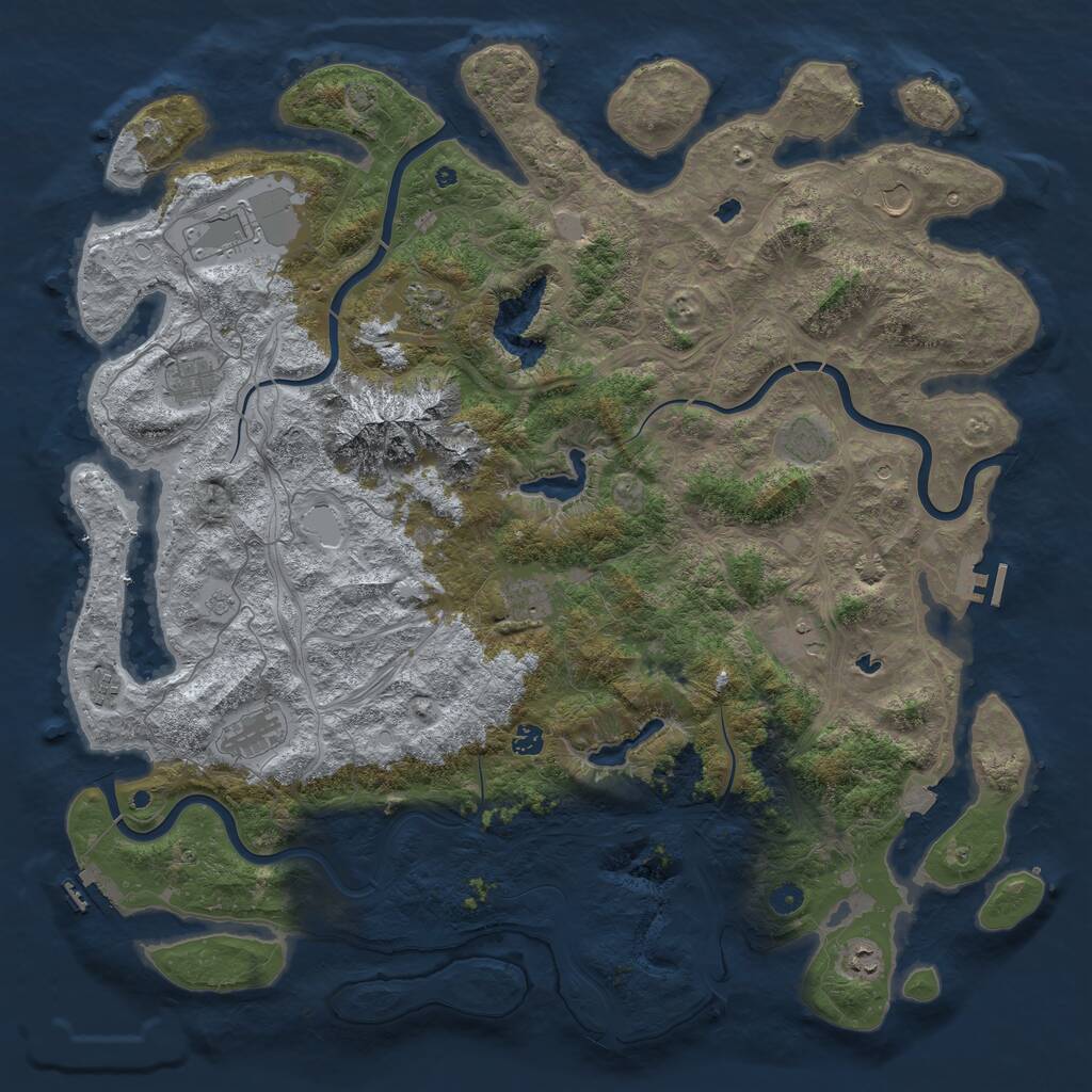 Rust Map: Procedural Map, Size: 5100, Seed: 82154, 17 Monuments