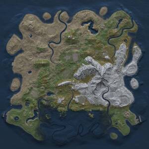 Thumbnail Rust Map: Procedural Map, Size: 5000, Seed: 1468919063, 17 Monuments