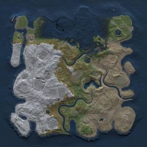 Thumbnail Rust Map: Procedural Map, Size: 4000, Seed: 2090020461, 17 Monuments