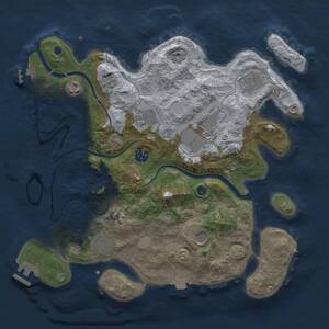 Thumbnail Rust Map: Procedural Map, Size: 3500, Seed: 205205, 14 Monuments