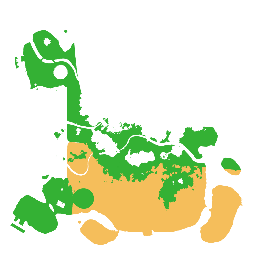 Biome Rust Map: Procedural Map, Size: 3500, Seed: 205205