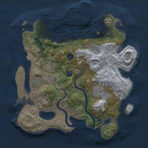 Thumbnail Rust Map: Procedural Map, Size: 3500, Seed: 4838282, 14 Monuments
