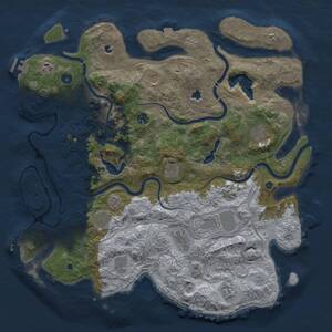 Thumbnail Rust Map: Procedural Map, Size: 4500, Seed: 42426980, 17 Monuments