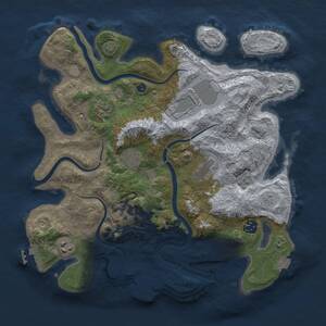 Thumbnail Rust Map: Procedural Map, Size: 3500, Seed: 223983, 14 Monuments