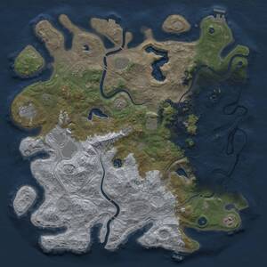 Thumbnail Rust Map: Procedural Map, Size: 4500, Seed: 982353319, 15 Monuments