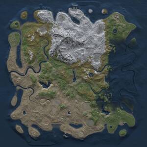 Thumbnail Rust Map: Procedural Map, Size: 5000, Seed: 975718584, 17 Monuments