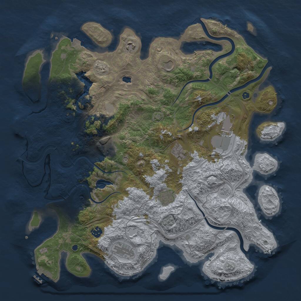 Rust Map: Procedural Map, Size: 4250, Seed: 527848433, 15 Monuments