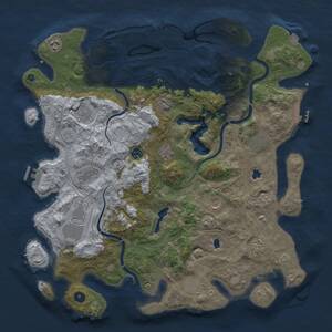 Thumbnail Rust Map: Procedural Map, Size: 4500, Seed: 1906418822, 17 Monuments