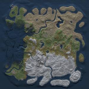 Thumbnail Rust Map: Procedural Map, Size: 5000, Seed: 1704421356, 16 Monuments