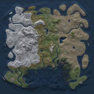 Thumbnail Rust Map: Procedural Map, Size: 5000, Seed: 259918437, 17 Monuments
