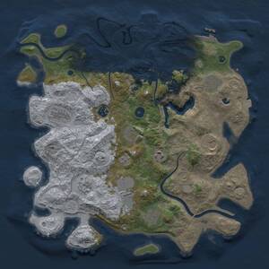 Thumbnail Rust Map: Procedural Map, Size: 4000, Seed: 1600545643, 16 Monuments