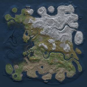 Thumbnail Rust Map: Procedural Map, Size: 4250, Seed: 38066526, 16 Monuments
