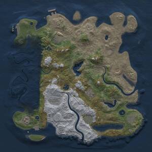 Thumbnail Rust Map: Procedural Map, Size: 4000, Seed: 983276, 15 Monuments