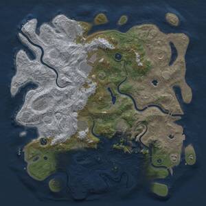 Thumbnail Rust Map: Procedural Map, Size: 4500, Seed: 1466874514, 15 Monuments