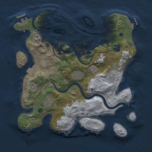 Thumbnail Rust Map: Procedural Map, Size: 3200, Seed: 569980025, 11 Monuments